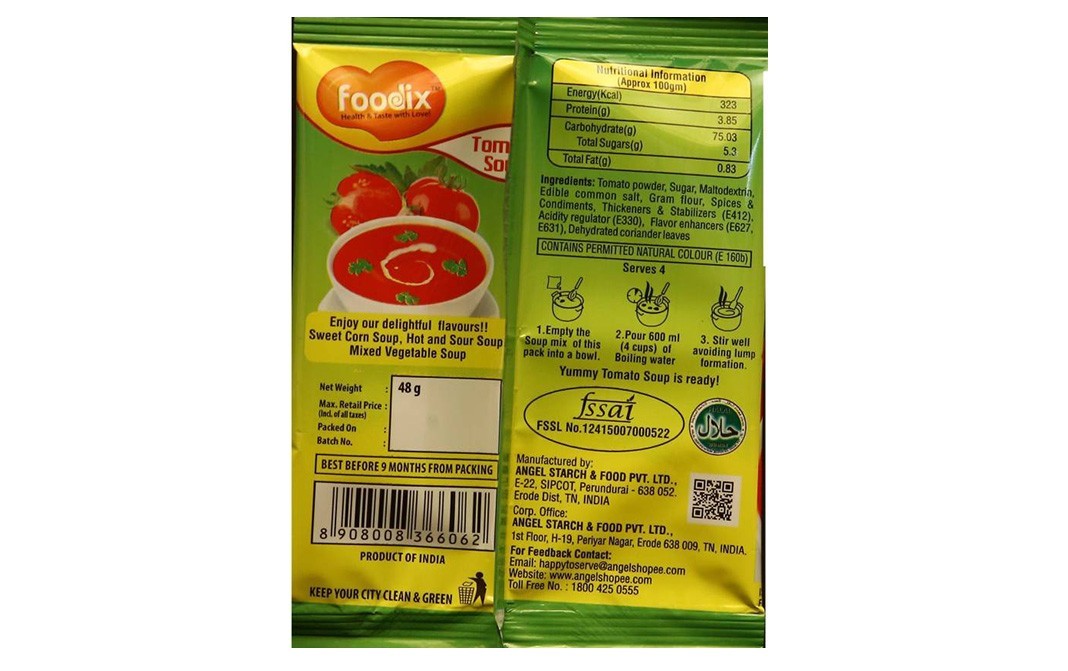 Foodix Tomato Soup    Pack  48 grams
